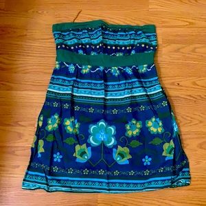 Strapless flower dress